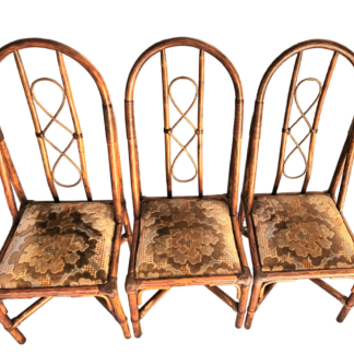 3 chaises rotin, au phil des temps, chaise rotin vintage,